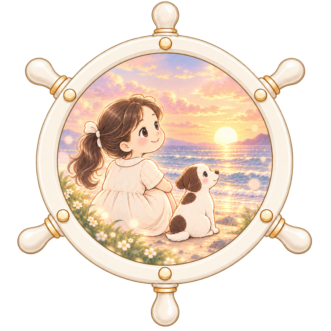 少女と子犬